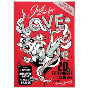LOVE mini Siebdruck-Eventposter