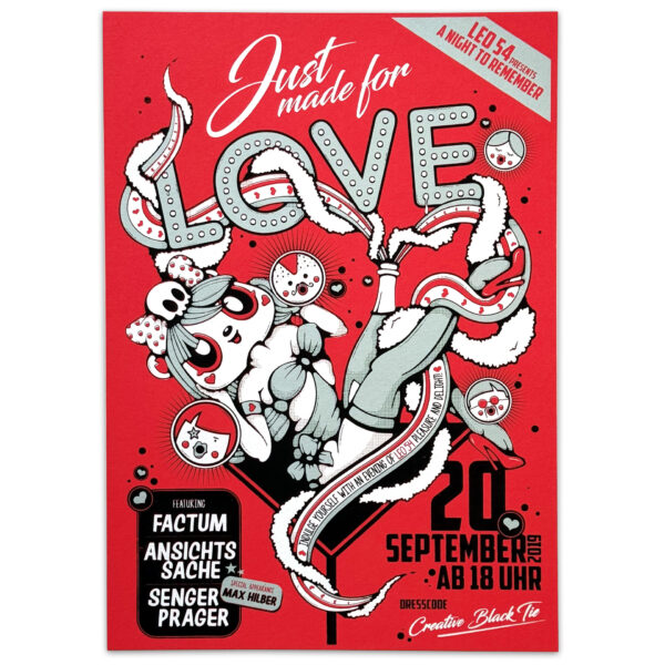 LOVE mini Siebdruck-Eventposter