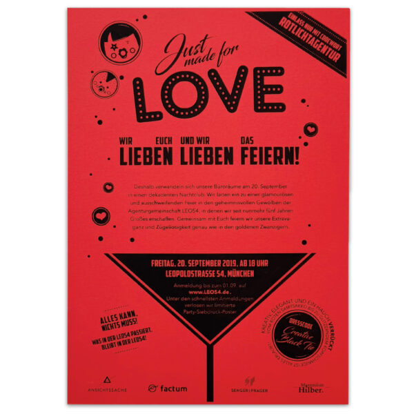 LOVE mini Siebdruck-Eventposter – Bild 2