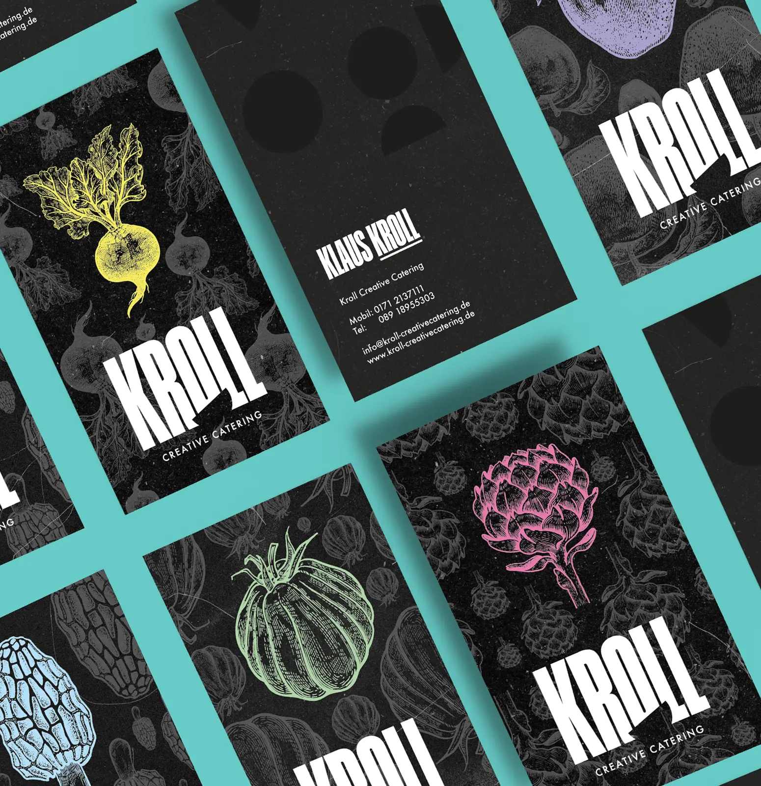 Visitenkarten von Kroll Creative Catering designed von Ansichtssache Visitenkarten von Kroll Creative Catering designed von Ansichtssache