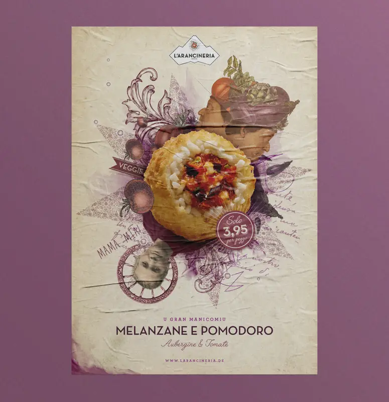 LArancineria_Corporate-Design-10 L'Arancineria Posterdesign für vegetarische Arancini von Ansichtssache
