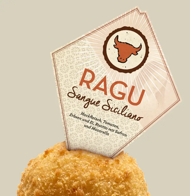 LArancineria_Corporate-Design-13 L'Arancineria Geschmacksrichtungs-Stopper für die Auslage