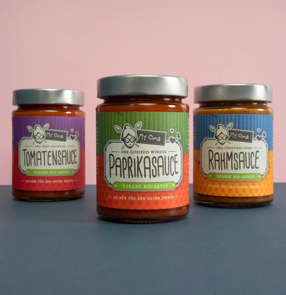 Löffelkompott_Packaging-Design-09 Packaging Design für MyOma Löffelkompott - Etiketten Rahmsauce, Paprikasauce, Tomatensauce