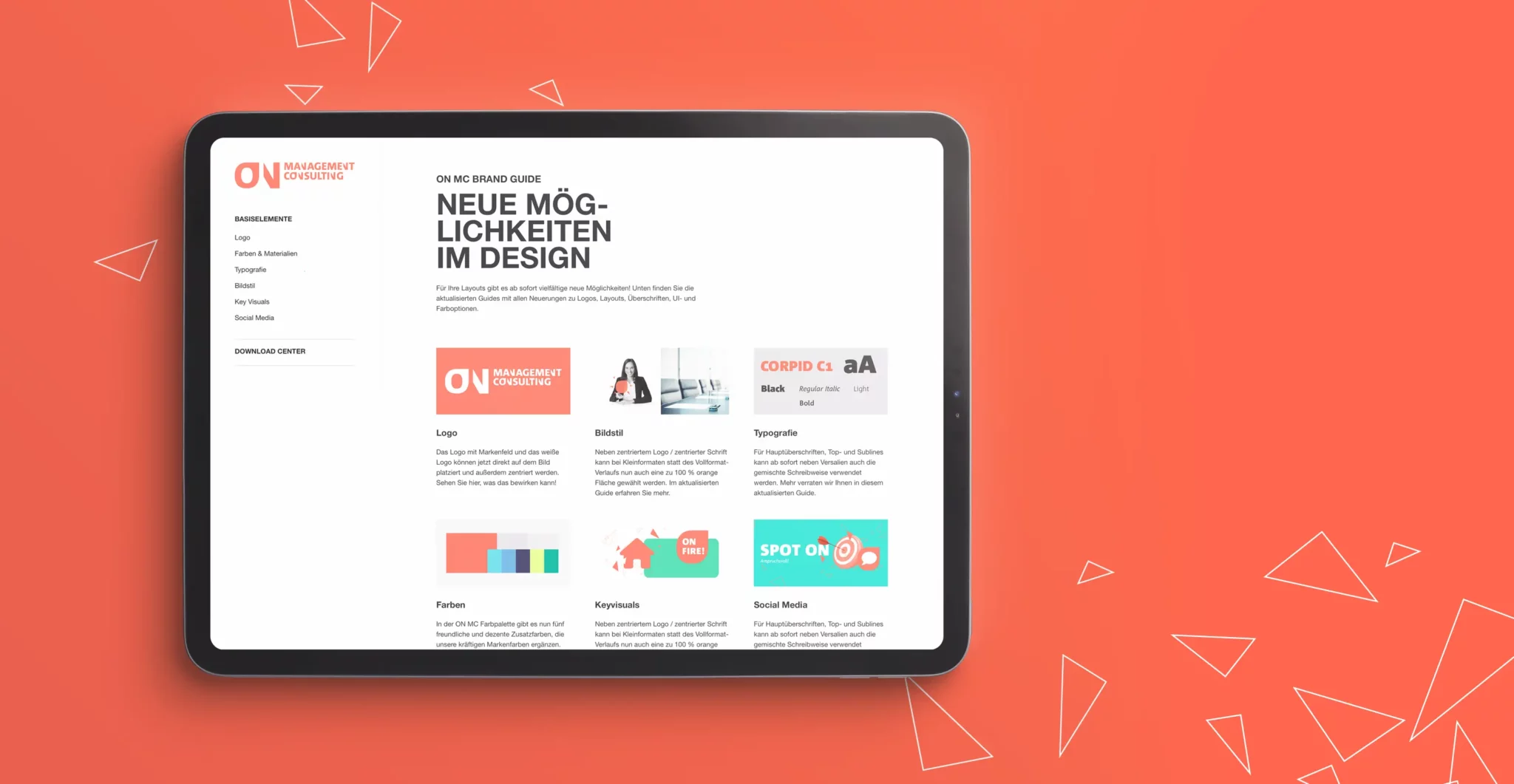 ONM Online Brandportal – Corporate Design by Ansichtssache