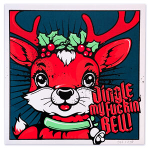 Fuckin' Bell Siebdruck-Karte