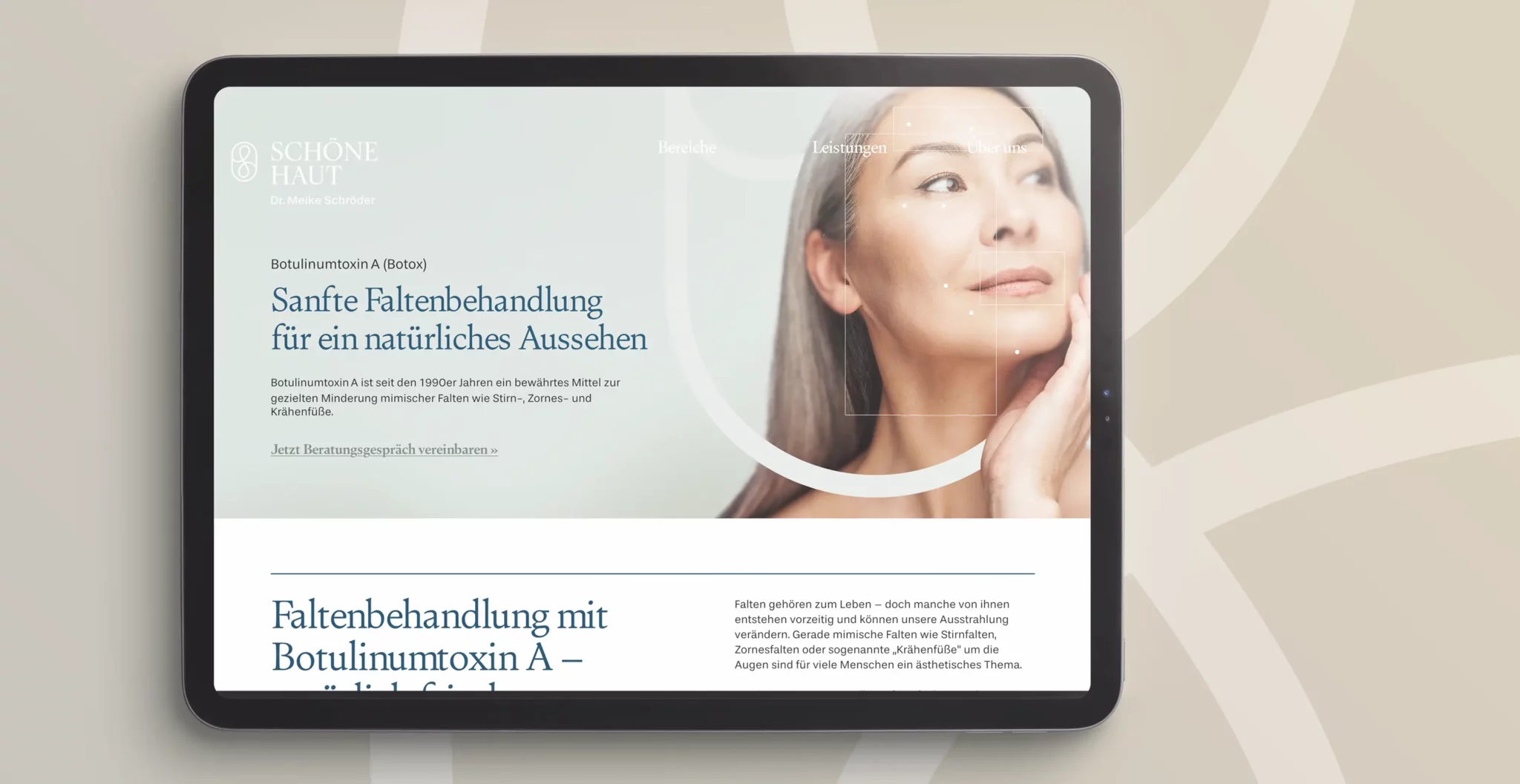 Screendesign Schöne Haut