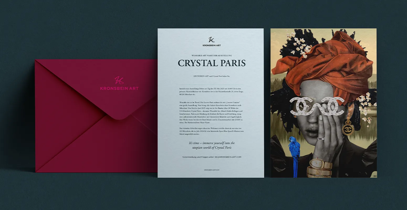 Einladung zur Vernissage: Kronsbein Art Editorial Design Einladung zur Vernissage: Kronsbein Art Editorial Design