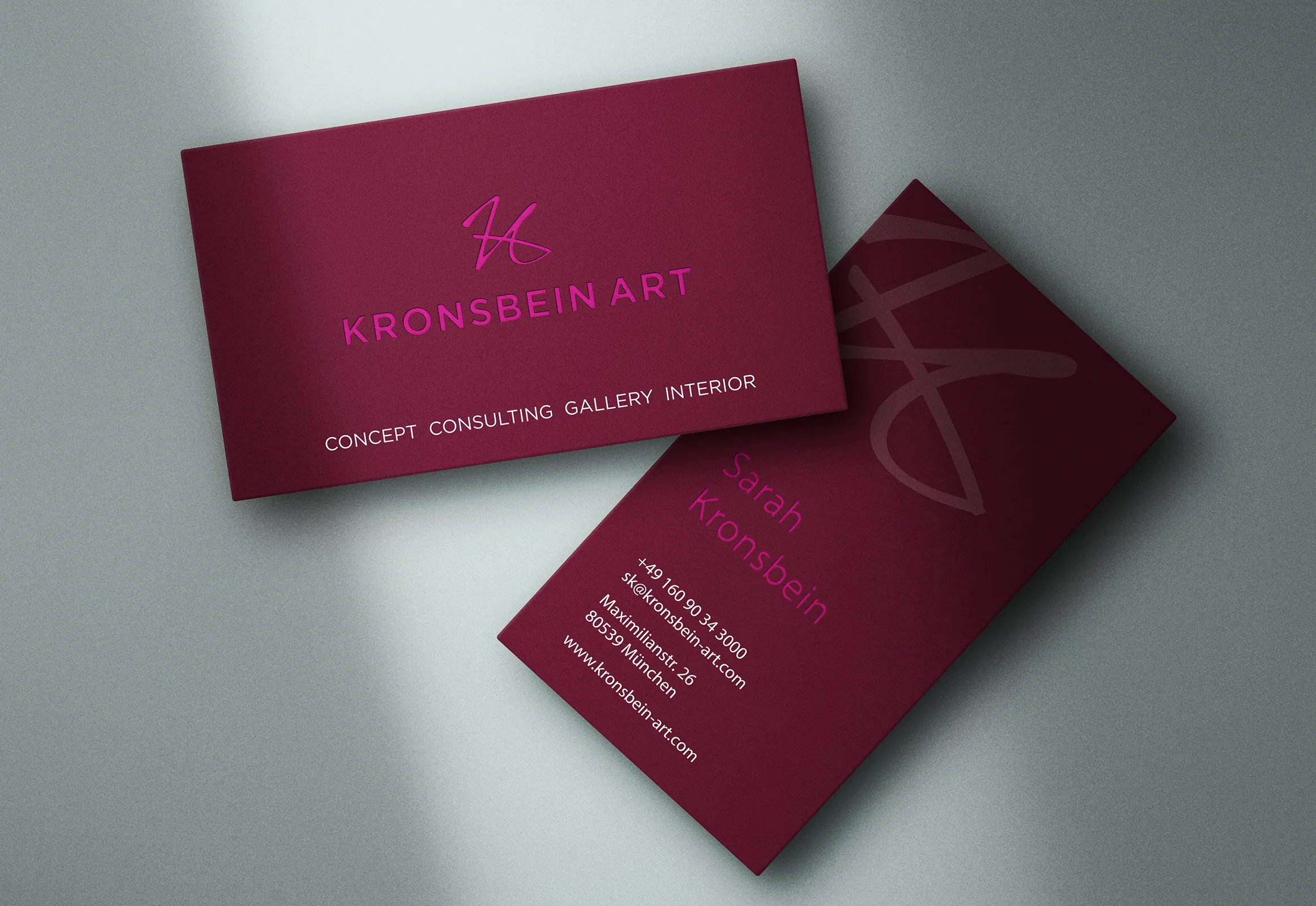 Corporate Design für Kronsbein Art: Visitenkarten Corporate Design für Kronsbein Art: Visitenkarten